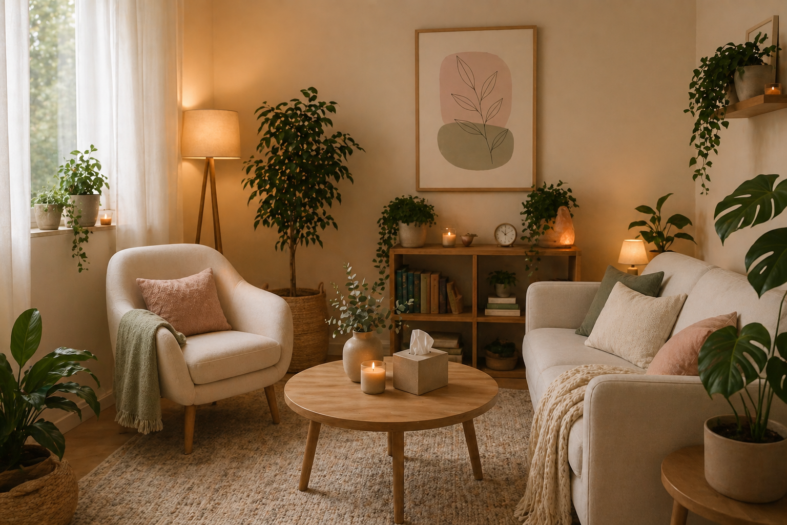 Warm therapy room